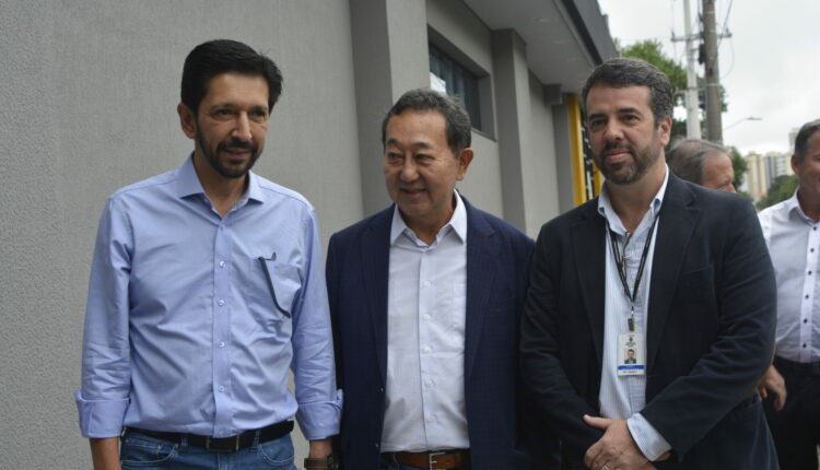 Ricardo Nunes, Aurélio Nomura e o subprefeito Rodrigo Ribeiro